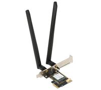 Carte Adaptateur WiFi PCIe 1800 Mbps BT5.2 Double Antenne MU MIMO pour Ordinateur de Bureau Win10/11, 2,4 G/5 GHz, ProtocoleFil 802.11A/B/G/N/AC/AX, Prend en Charge B5 5.2