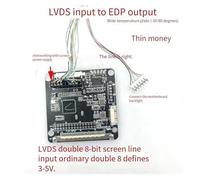 Carte adaptatrice de Signal LVDS vers EDP, Conversion mutuelle, résolution 1920x1080, Carte Pilote EDP vers LVDS, Tension 5 V/3,3 V, Large Plage de températures(LVDS to EDP Line 2)