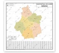 Carte Administrative de la Région Centre-Val de Loire - Poster Plastifié 120x120cm
