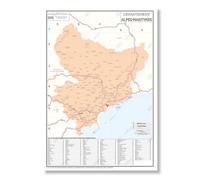 Carte administrative du département des Alpes-Maritimes - 70x100 cm