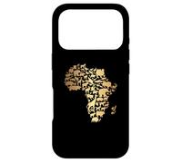 Carte Afrique avec Animaux Continent Africain Mélanine Coque pour iPhone 17 Pro