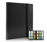 Carte Album Livre, Porte-Cartes à Collectionner, Livre Carte Collection, Livre de Protection Cartes, Album Classeur Carte, Albums pour Cartes à Collectionner, Livre Carte Capacité de 360 Cartes Black