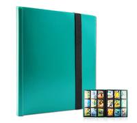 Carte Album Livre, Porte-Cartes à Collectionner, Livre Carte Collection, Livre de Protection Cartes, Album Classeur Carte, Albums pour Cartes à Collectionner, Capacité de 360 Cartes (Cyan)