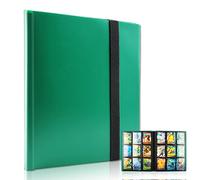 Carte Album Livre, Porte-Cartes à Collectionner, Livre Carte Collection, Livre de Protection Cartes, Album Classeur Carte, Albums pour Cartes à Collectionner, Livre Carte Capacité de 360 Cartes Green