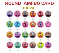 Carte Amiibo Animal Crossing, 24pcs Top 24 Rond Jeu Cartes De Villageois De Caractères Pour Animal Crossing New Horizons