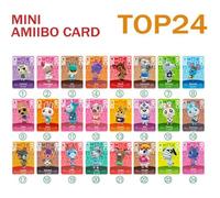 Carte Amiibo Animal Crossing,24pcs top24 mini Jeu Cartes de Villageois de Caractères Rares pour Animal Crossing New Horizons