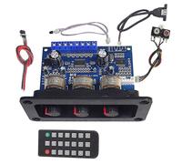Carte amplificateur Bluetooth 2.1 canaux avec prise CC, câble auxiliaire, câble USB et télécommande 2 x 25 W +