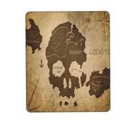 Carte Ancienne De L'Île du Crâne : Trésor De Pirate Mousepad Bords Cousus Tapis De Souris Gaming Petit Mouse Pad pour Jeu Ordinateur Maison 25X30Cm
