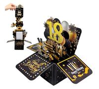 Carte Anniversaire 18,3D Carte Anniversaire Pop up 18, Anniversaire 18 Hommes, Carte d'Anniversaire - 18 Ans, Carte de Voeux Joyeux Anniversaire 3D Avec Enveloppe pour Homme, Ami