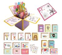 Carte Anniversaire 18 Ans,Pop up 3D Cartes de Voeux Joyeux,Anniversaire Cartes Pliantes avec Enveloppe, Lettre Invitation Happy Birthday Bénédiction Créativité Cadeau pour Enfants Fille Amis