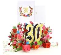 Carte Anniversaire 30 Ans Carte d'anniversaire Pop up Carte 3D Avec Enveloppe, 3D Cartes Cadeaux Anniversaire pour fille, garçon, amis, romance