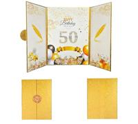 Carte Anniversaire 50 ans，Decoration Anniversaire 50ans,Cadeau Anniversaire 50 ans pour 50 ans Anniversaire Femme Homme, Cadeau Anniversaire Femme 50 ans, Cadeau Homme Anniversaire 50 ans Original