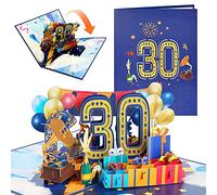 Carte Anniversaire Cartes 3d D'anniversaire 30 Ans Pop-up Carte de Voeux Avec Enveloppe Cadeau pour Femmes Hommes Filles Amis Mères (A 30)