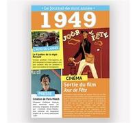 Carte anniversaire + enveloppe - Le journal de mon année - 1949 - 17 cm x 11,5 cm
