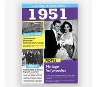 TENDANCE EDITIONS CARTE D'ANNIVERSAIRE LE JOURNAL DE MON ANNÉE 1948-2011 (1951) ANNIVERSARY GREETING CARD