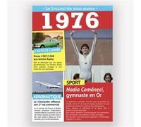 Carte anniversaire + enveloppe - Le journal de mon année -1976 - 17 cm x 11,5 cm G