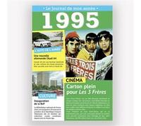 Carte anniversaire + enveloppe - Le journal de mon année - 1995 - 17 cm x 11,5 cm