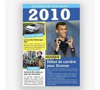 Carte anniversaire + enveloppe - Le journal de mon année - 2010 - 17 cm x 11,5 cm G