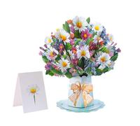 Carte Anniversaire Femme, Carte Pop Up 3D, Cartes Pop Up Fleurs, Multicolore, pour un Anniversaire, la Fête Des Mères, un Anniversaires de Mariage, la Saintvalentin (Marguerite)