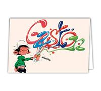 Carte Anniversaire Gaston Lagaffe couleurs - Avec Enveloppe Illustrée 17,5x12cm - Fabriqué en France - GLCT-0210