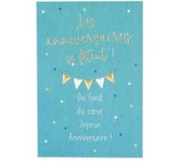 Carte Anniversaire - Les anniversaires se fêtent ! Du fond du coeur...