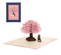 Carte Anniversaire Pop Up, Carte Arbre d'amour just Married en 3D - élégante carte de vœux de félicitations pour l'union, cadeau d'argent pour le voyage de noces et la lune de miel du couple de mariés