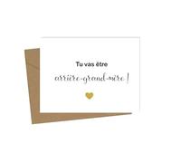 Carte Annonce Grossesse arrière grand mère - Taille A6 Avec Enveloppe Kraft - Tu vas être arrière grand mère