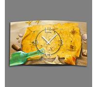 Carte au trésor Horloge murale design Horloges murales modernes silencieuses sans tic-tac 3DS-0084