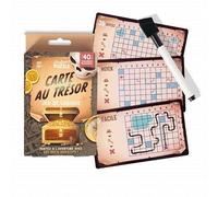 Carte Au Trésor - Jeu de logique avec des défis addictifs pour s’évader - 40 Challenges rejouables - Difficulté Croissante - A partir de 12 Ans - Feutre effaçable Inclus
