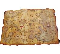 Carte au trésor pirate décoration de fête brune 29 x 45 cm