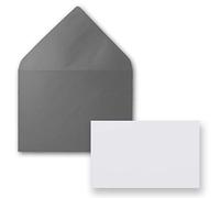 Carte avec enveloppe individuelle DIN A8 7,1 x 4,5 cm avec enveloppes C8 7,6 x 5,2 cm , patte gommée