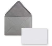 Carte avec enveloppe individuelle DIN A8 7,1 x 4,5 cm avec enveloppes C8 7,6 x 5,2 cm , patte gommée