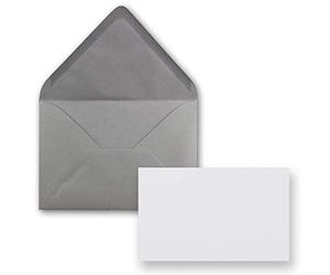 Carte avec enveloppe individuelle DIN A8 7,1 x 4,5 cm avec enveloppes C8 7,6 x 5,2 cm , patte gommée