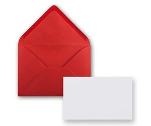 Carte avec enveloppe individuelle DIN A8 7,1 x 4,5 cm avec enveloppes C8 7,6 x 5,2 cm , patte gommée