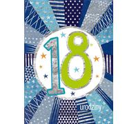 Carte B6 18e anniversaire bleue