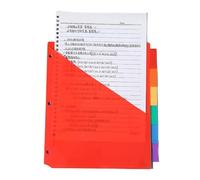 Carte Binder Divisors, INDEX BINDER INDIDERS | Colorful 3 Binder bague INSERVABLE DIVIDERS, Section Rainbow Index Organizer Ring Notebook Disposition de poches pour le lieu de travail en classe dom