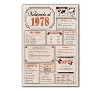 Carte cadeau anniversaire 1978 / Félicitation anniversaire / Poster Vintage Année de naissance 1978 / Affiche Décoration Fête Époque / Célébration Homme ou Femme / Cadeau original et spécial