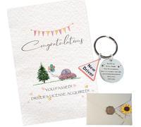 Carte cadeau avec inscription « Conductor » - Cadeau pour nouveau conducteur - Cadeau de réussite - Cadeau de félicitations pour réussir votre test de conduite - Carte de réussite avec enveloppe