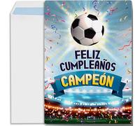 Carte cadeau d'anniversaire Football 31 x 22 cm Carte postale Joyeux Anniversaire Football Cadeau original d'anniversaire