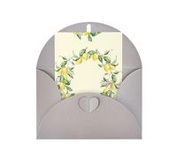 Carte cadeau imprimée citron, carte de vœux vierge pour toutes les occasions pour anniversaires, remerciements, fêtes, mariages, Noël, carte de félicitations