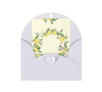 Carte cadeau imprimée citron, carte de vœux vierge pour toutes les occasions pour anniversaires, remerciements, fêtes, mariages, Noël, carte de félicitations