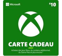 Carte cadeau numérique de 10€ à utiliser sur Xbox et le Microsoft Store