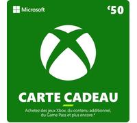 Carte cadeau numérique de 50€ à utiliser sur Xbox et le Microsoft Store