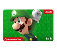 Carte cadeau numérique de 75€ à utiliser sur le Nintendo eShop