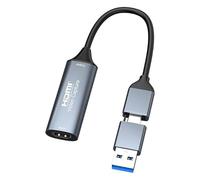 Carte Capture Vidéo/Audio 4K HDMI vers USB C/A Capture Card, Full HD 1080P Video Grabber pour Gaming Enregistreur en Livestreaming, Compatible avec Switch PS5 PS4 Xbox TV Stick Camera PC Mac