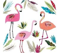 Carte carrée avec enveloppe 3 flamants