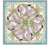 Carte carrée avec enveloppe ADN Flamants roses