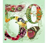 Carte carrée avec enveloppe anniversaire 50