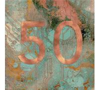 Carte carrée avec enveloppe Anniversaire 50