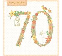 Carte carrée avec enveloppe anniversaire 70